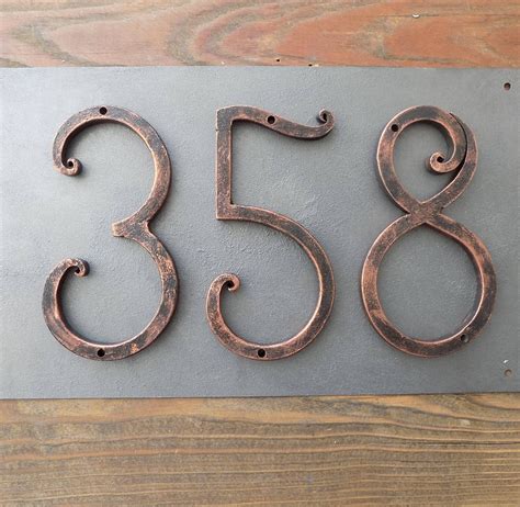 house number black metal sign|5 inch house numbers black.